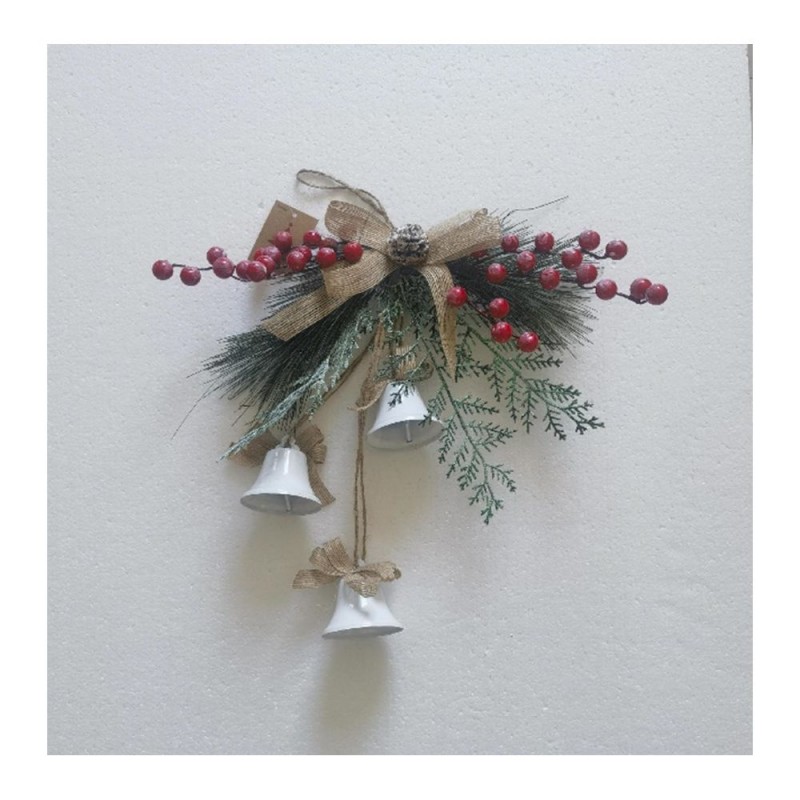 Λευκές Καμπάνες Με Διακόσμηση 30x45Εκ Iliadis