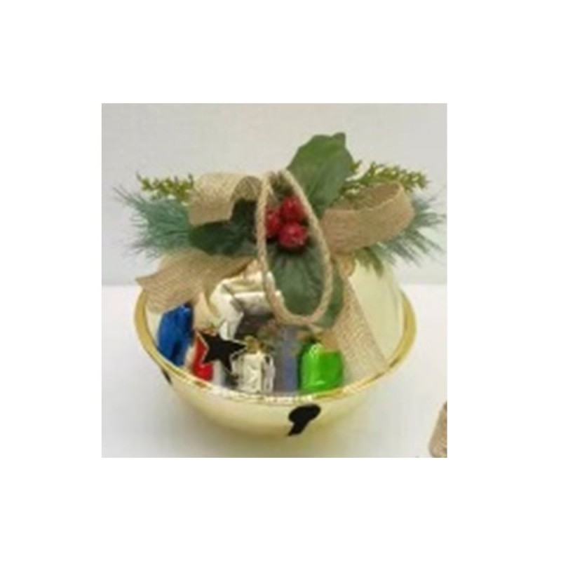 Χρυσή Γυαλιστερή Μεταλλική Καμπάνα 8Εκ Iliadis