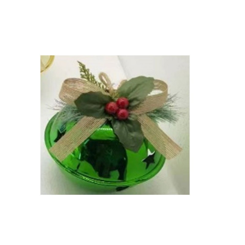 Πράσινη Γυαλιστερή Μεταλλική Καμπάνα 8Εκ Iliadis