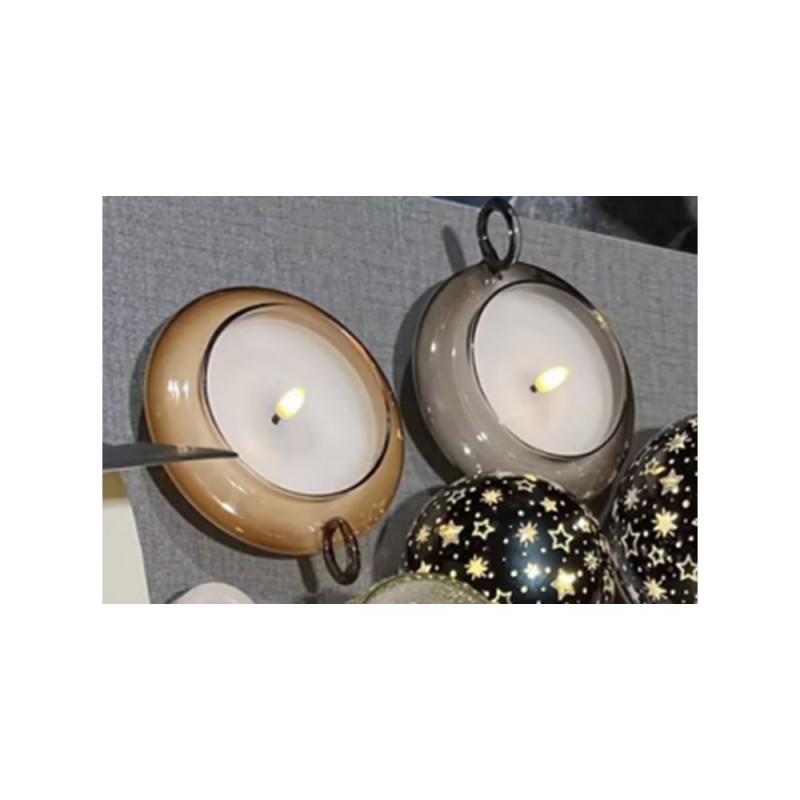 Γκρι Led Κερί Λυχνάρι 14x12x4.7Εκ Iliadis