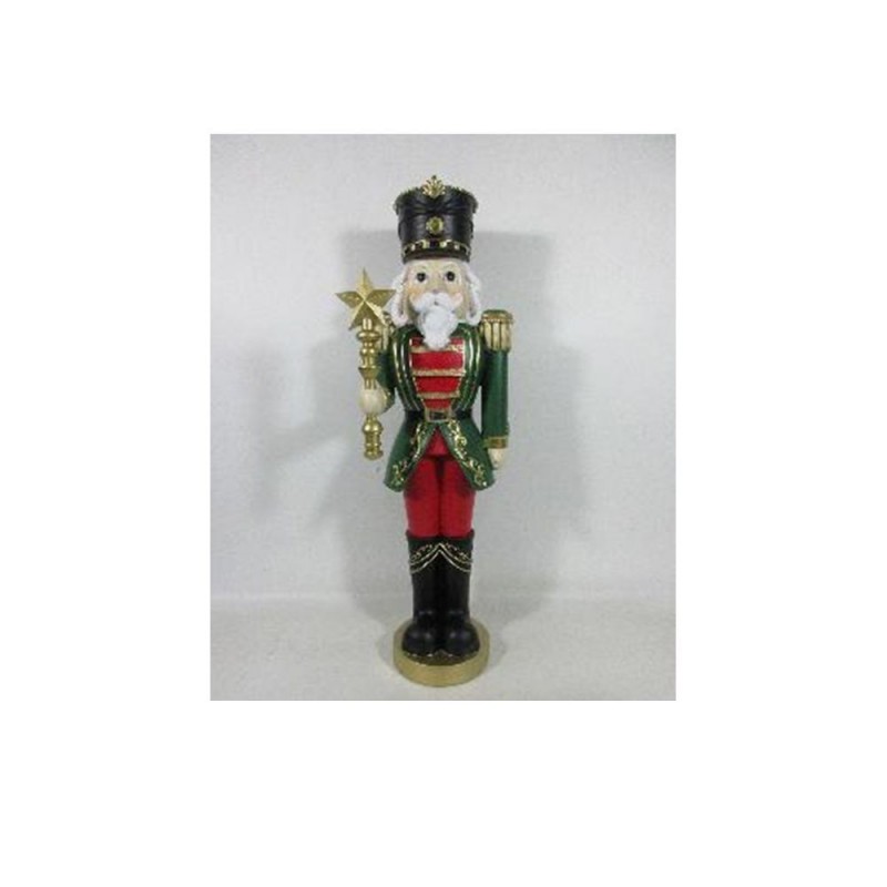 Διακοσμητικός Polyresin Πράσινος Καρυοθραύστης Με Αστέρι 21Χ15Χ59.5Εκ