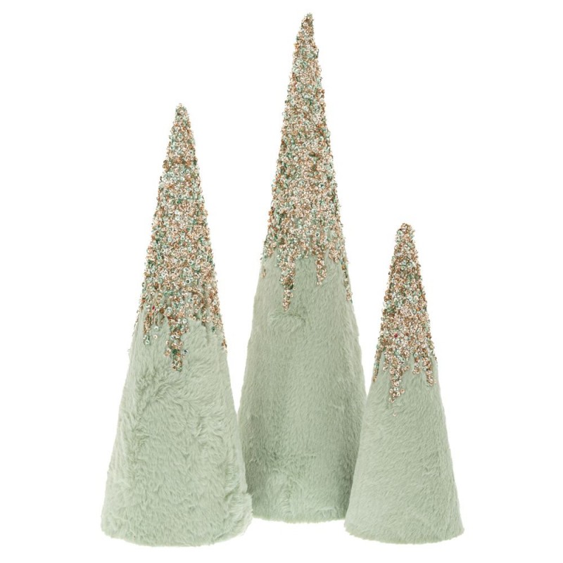 Σετ 3 Πράσινοι Υφασμάτινοι Κώνοι 10x31, 14x42, 15x52Εκ Iliadis