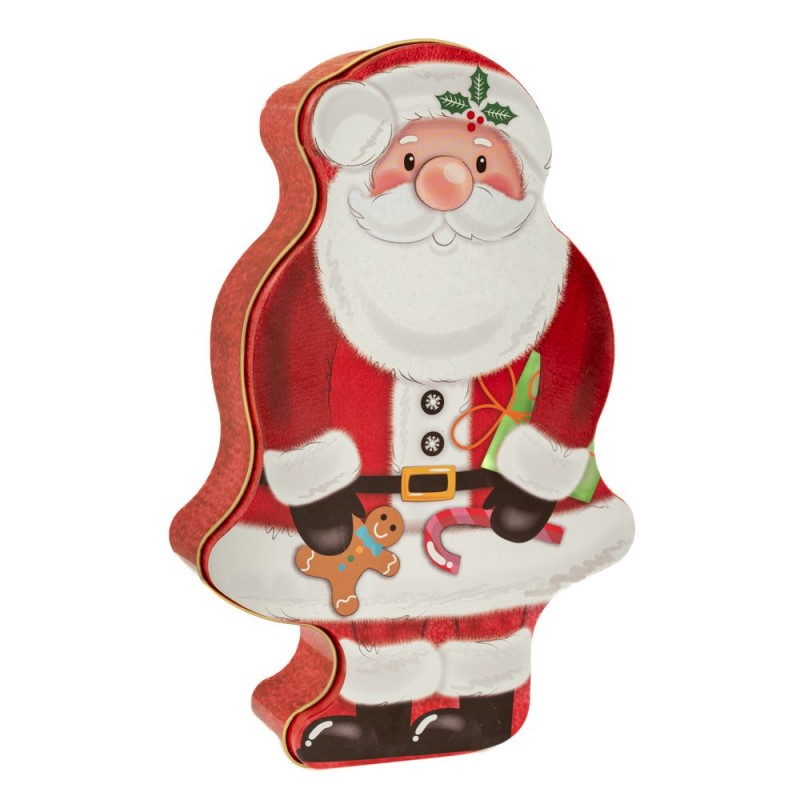 Κόκκινο Μεταλλικό Κουτί Άγιος Βασίλης 16x6x24Εκ Iliadis