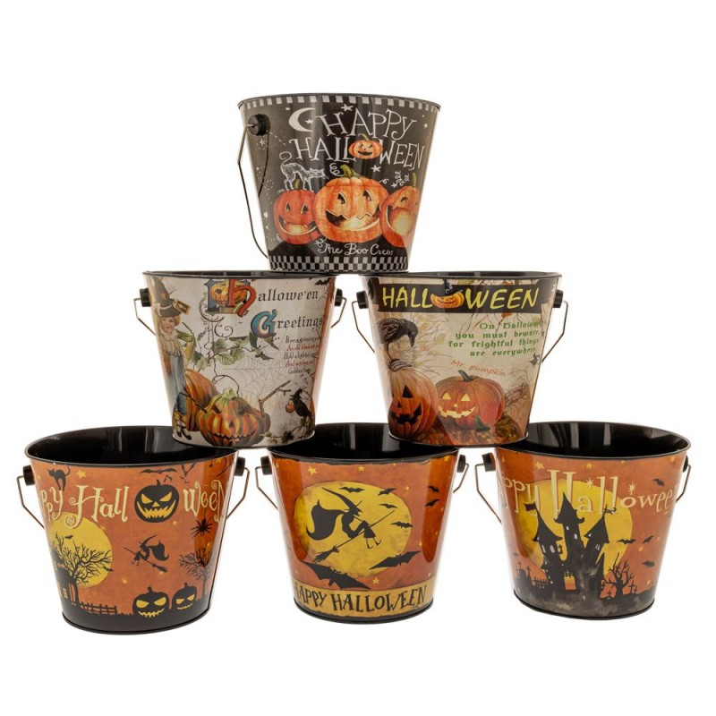 Μεταλλικό Κουβαδάκι Haloween 16.5x13.5x11.5Ek Iliadis