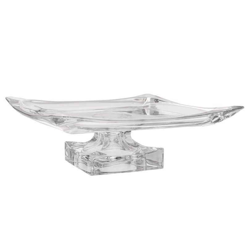 Γυάλινη Πιατέλα Με Πόδι 27Χ27Χ9Εκ Iliadis