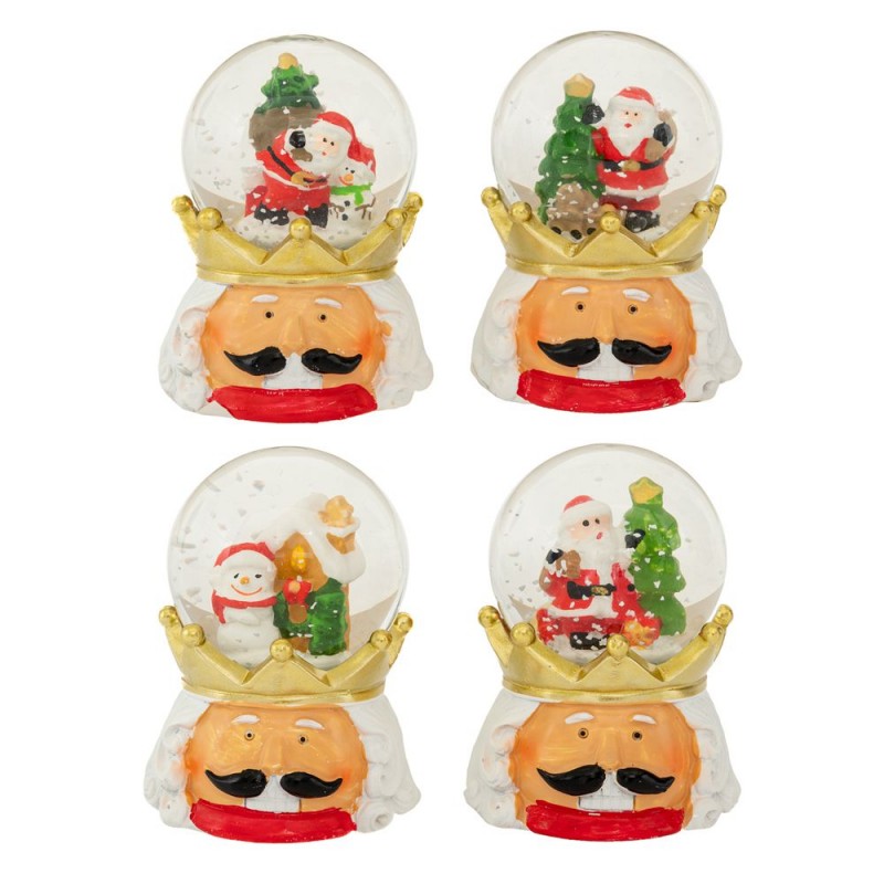 Πολύχρωμη Χιονόμπαλα Σε Βάση Καρυοθραύστη 4 Σχέδια Iliadis