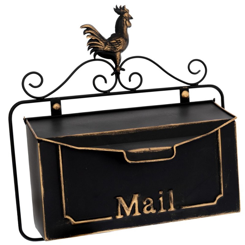 Μαύρο Μεταλλικό Γραμματοκιβώτιο Τοίχου 33x33x13Εκ Iliadis