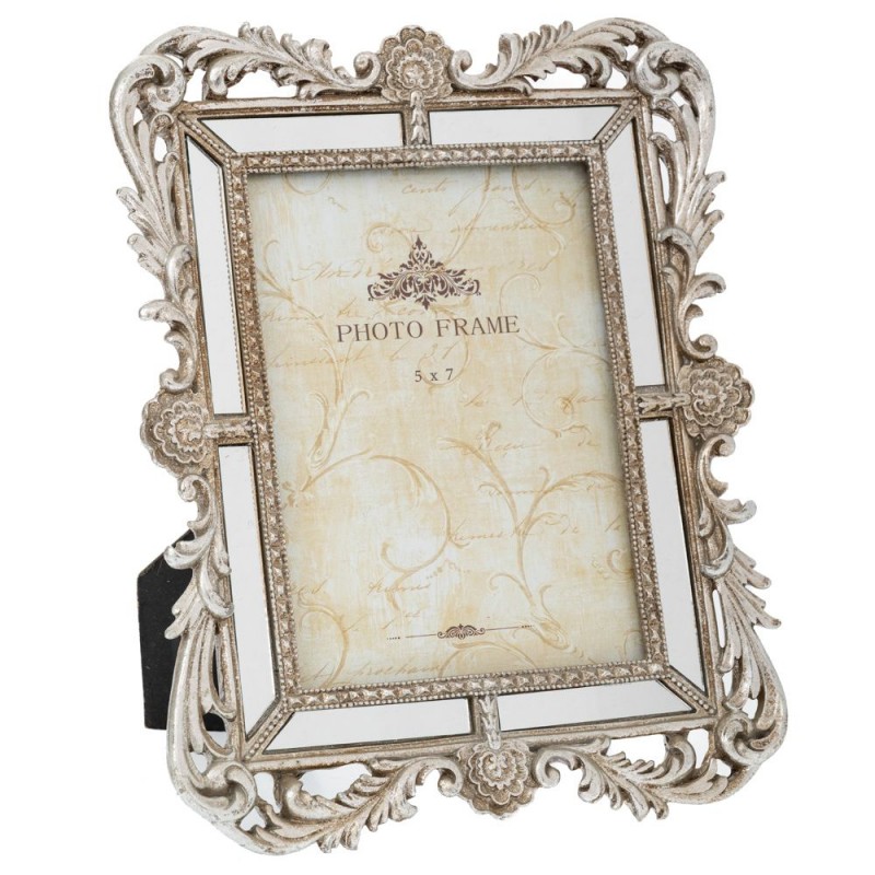 Ασημί Σκαλιστή Κορνίζα Πολυρεζίνη 21Χ2Χ27Εκ iliadis