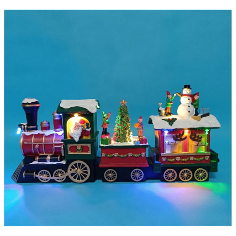 Χριστουγεννιάτικο Τρένο Με Φως Και Κίνηση 38x8x17.5Εκ Ρεύματος Iliadis