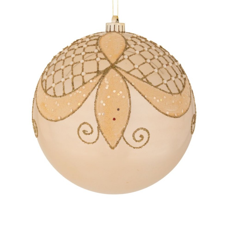 Σαμπανί Περλέ Πλαστική Μπάλα Με Σχέδιο 15Εκ Iliadis