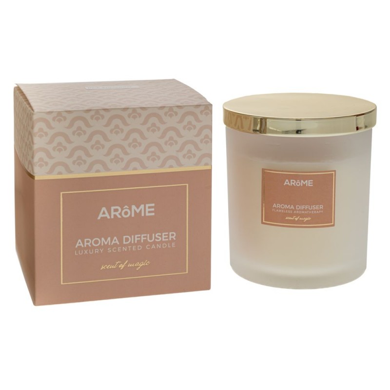 Λευκό Αρωματικό Κερί Με Χρυσό Καπάκι 200Gr Σε Συσκευασία Πολυτελείας Iliadis