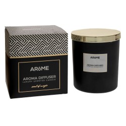 Μαύρο Αρωματικό Κερί Με Χρυσό Καπάκι 200Gr Σε Συσκευασία Πολυτελείας Iliadis