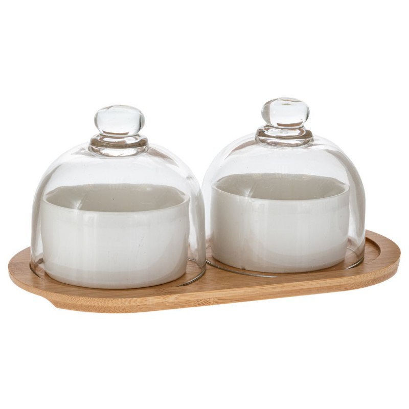 Κεραμική Ορντεβιέρα με Βάση Λευκή Ø24xY10cm Π24xΜ12xΥ10cm Iliadis