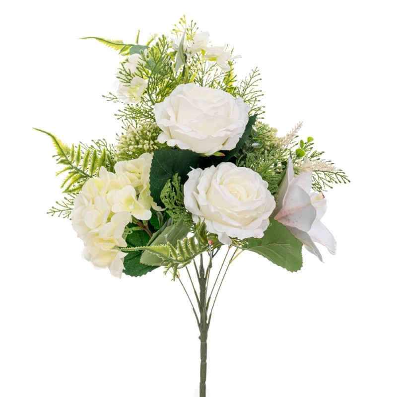 Μπουκέτο από Τριαντάφυλλο Λευκό 57cm Iliadis