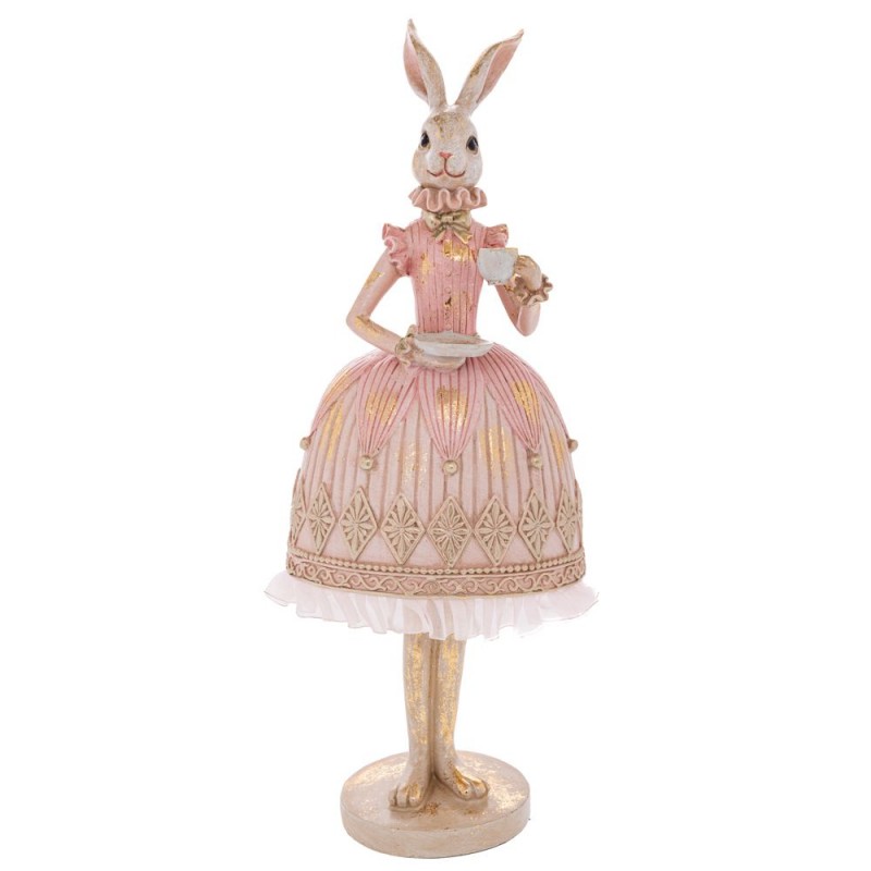 Ροζ Πολυρεζίνη Λαγουδίνα 15.5x12x40Εκ Iliadis