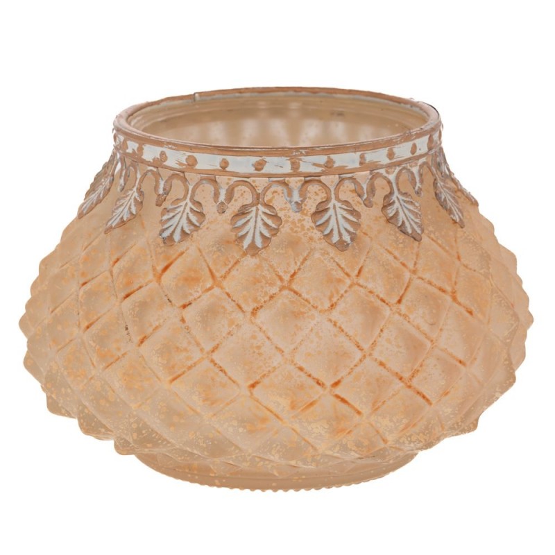 Κηροπήγιο Γυάλινο για Ρεσώ σε Κίτρινο Χρώμα 11.5x8εκ. Iliadis