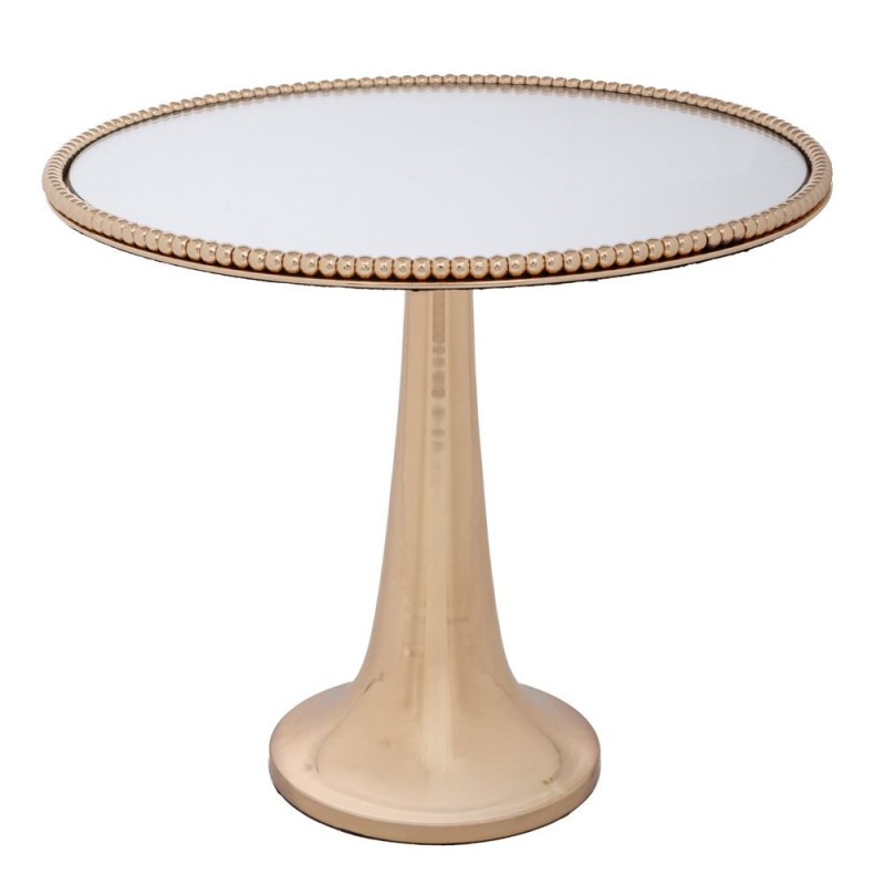 Διακοσμητικός Δίσκος Μεταλλικός Στρογγυλός με Καθρέπτη 30x30x26.5cm Iliadis 