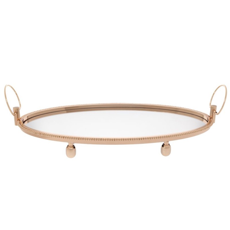 Διακοσμητικός Δίσκος Μεταλλικός Οβάλ 66x37x11cm Iliadis 