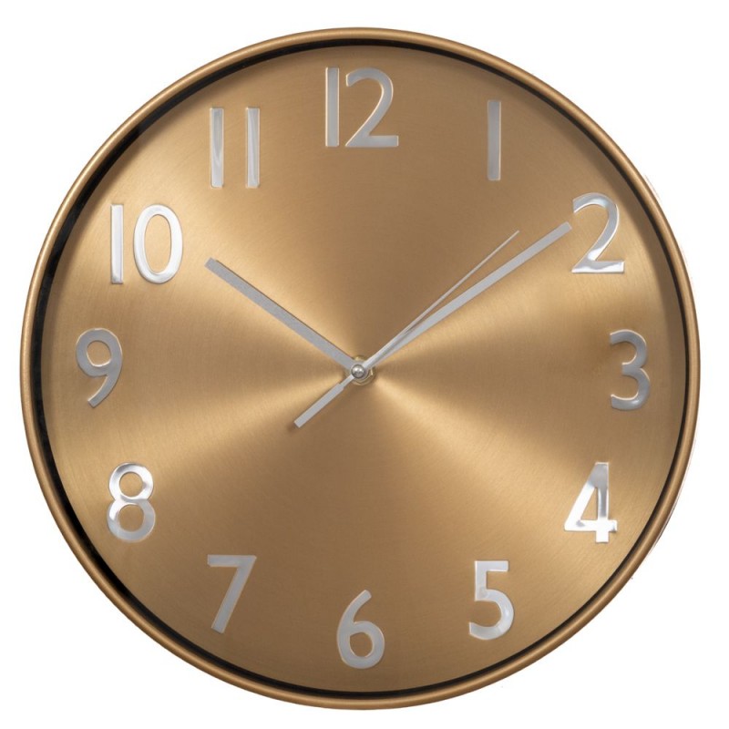 Ρολόι Τοίχου Πλαστικό Χρυσό Ø30cm Iliadis 