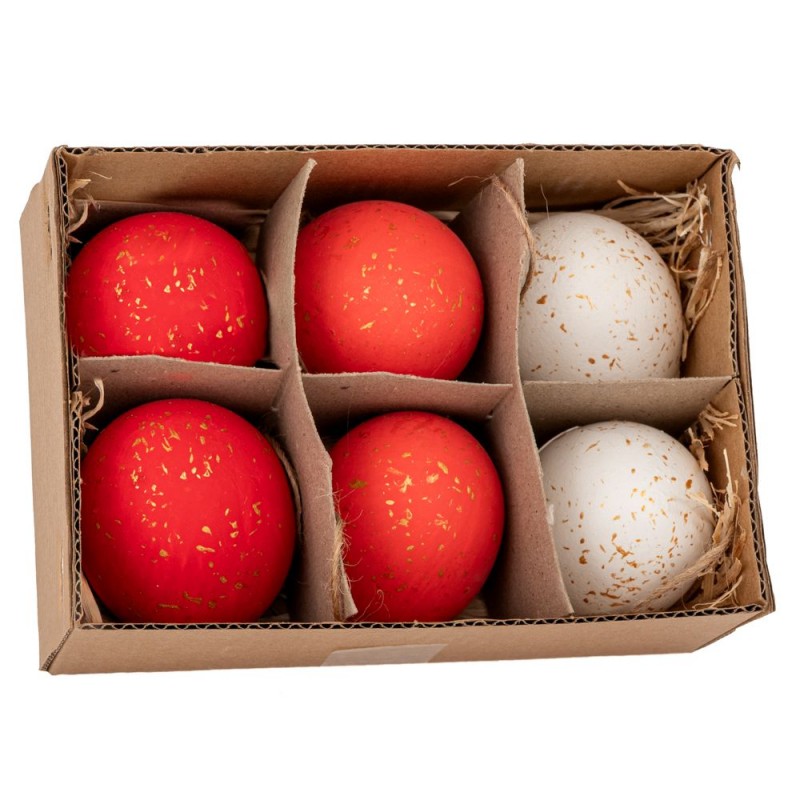 Σετ 6 Διακοσμητικά Αυγά 4x4x6Εκ Iliadis