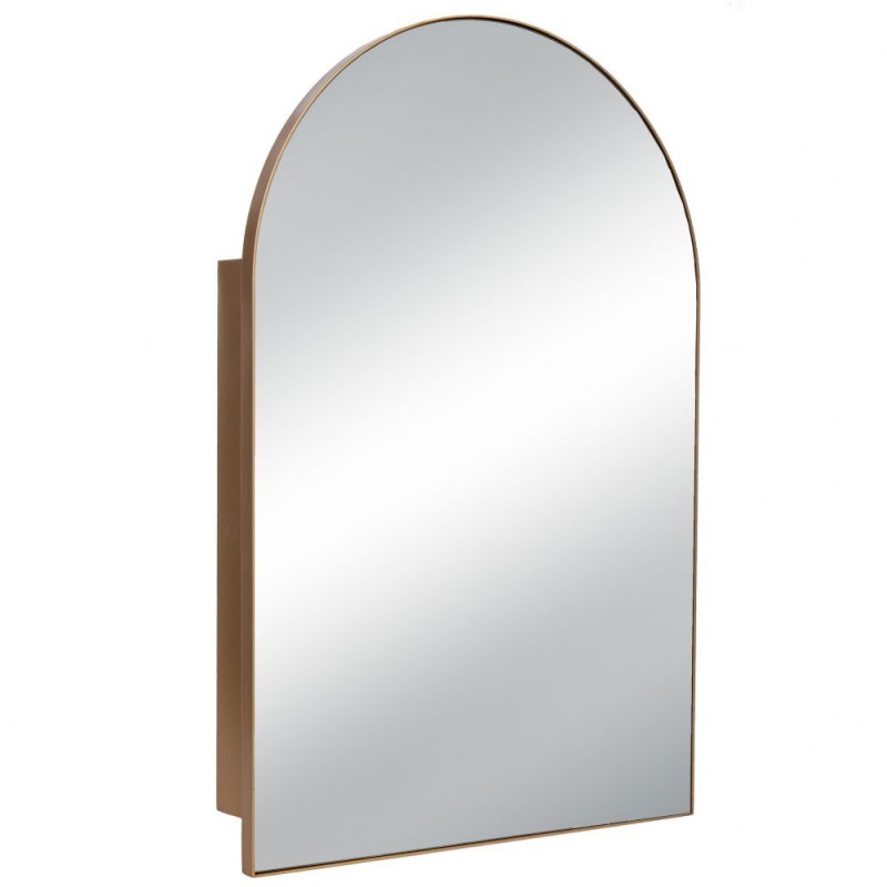 Καθρέπτης Τοίχου Τοξωτός με Χρυσό Μεταλλικό Πλαίσιο 70.5x46.5cm Iliadis 
