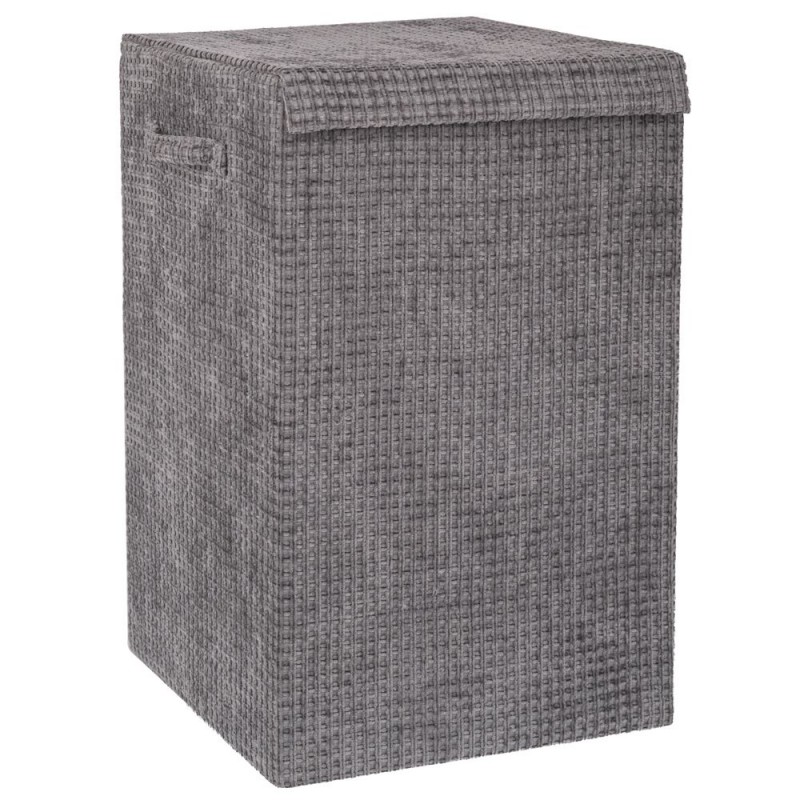 Καλάθι Απλύτων Υφασμάτινο 35x35x55cm Γκρι Iliadis
