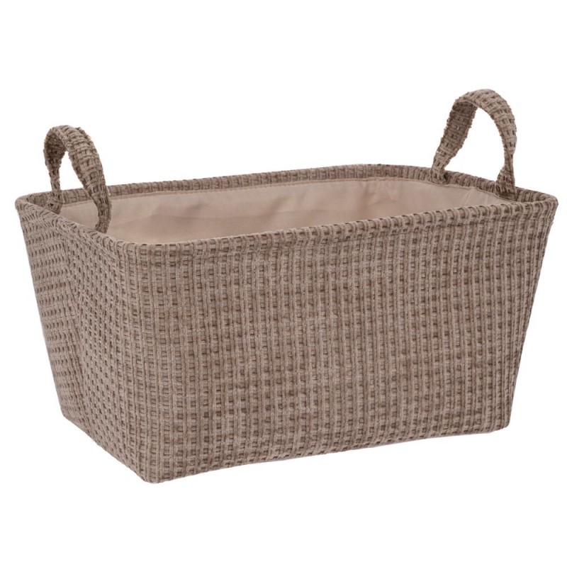 Καλάθι Αποθήκευσης Υφασμάτινο Μπεζ 40x30x20cm Iliadis 
