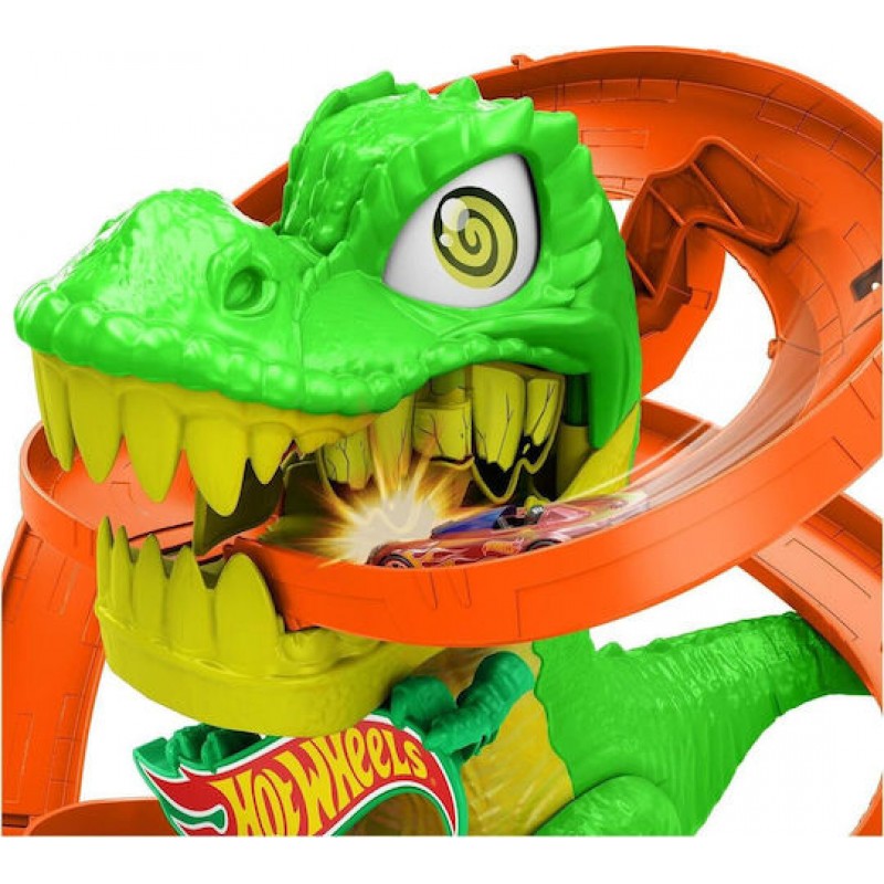 Πίστα Πυροσβεστικός Σταθμός Hot Wheels City T-Rex για 4+ Ετών