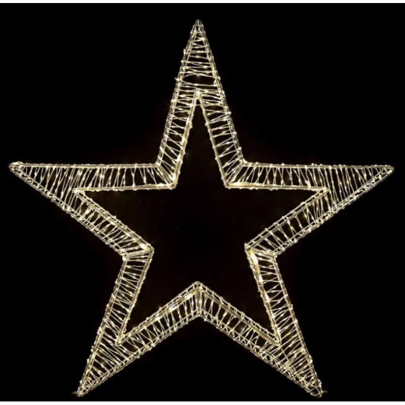 Περίγραμμα Αστέρι 2300LΤρισδιάστατο Θερμό Λευκό 80x8cm Epam