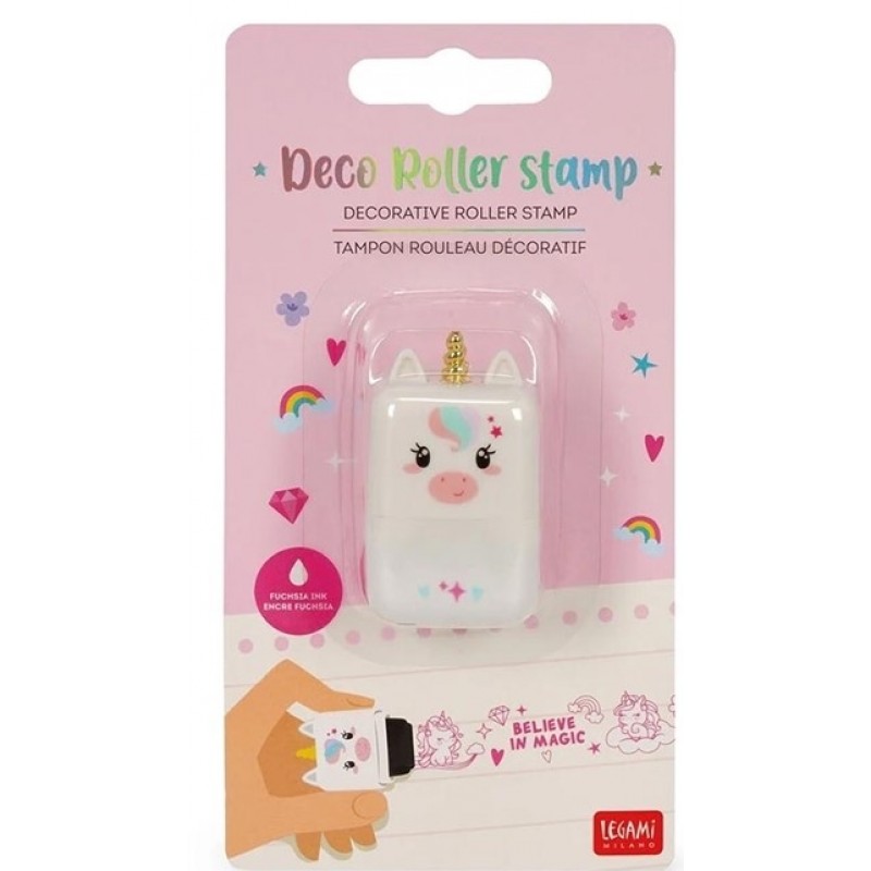 Σφραγίδα Teddy Unicorn Φούξια Μελάνι Milano Legami 