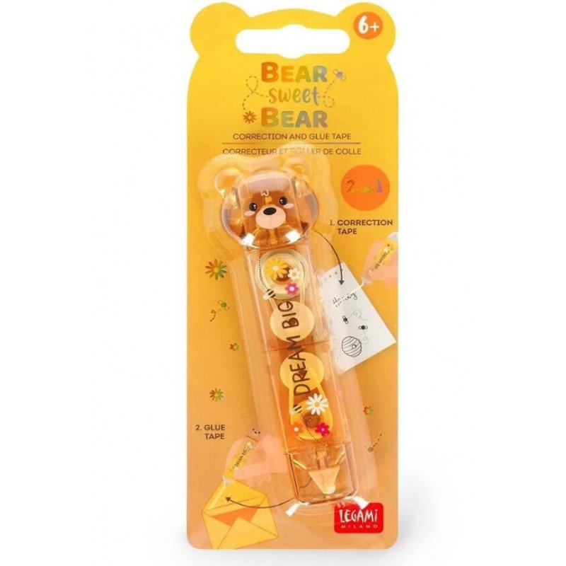Διορθωτική Ταινία & Κόλλα Teddy Bear 2-in-1 Milano Legami 