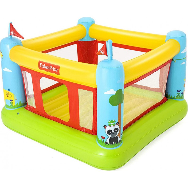 Φουσκωτό Bouncetastic Κάστρο με Τραμπολίνο για 3+ Ετών Fisher Price  175x173x135εκ