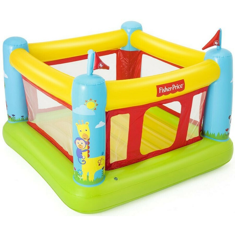 Φουσκωτό Bouncetastic Κάστρο με Τραμπολίνο για 3+ Ετών Fisher Price  175x173x135εκ
