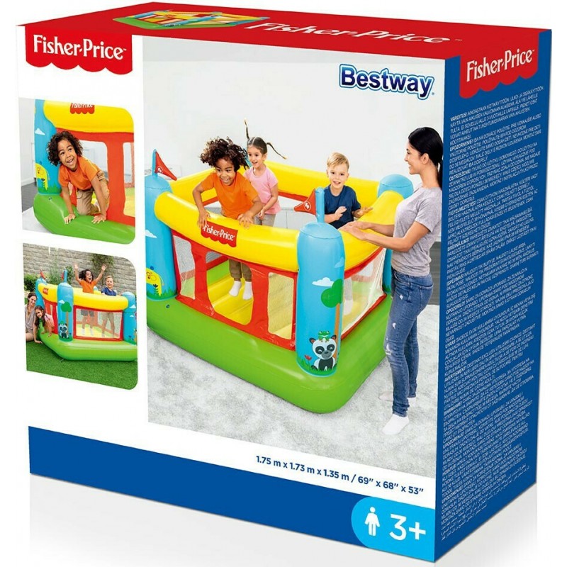 Φουσκωτό Bouncetastic Κάστρο με Τραμπολίνο για 3+ Ετών Fisher Price  175x173x135εκ