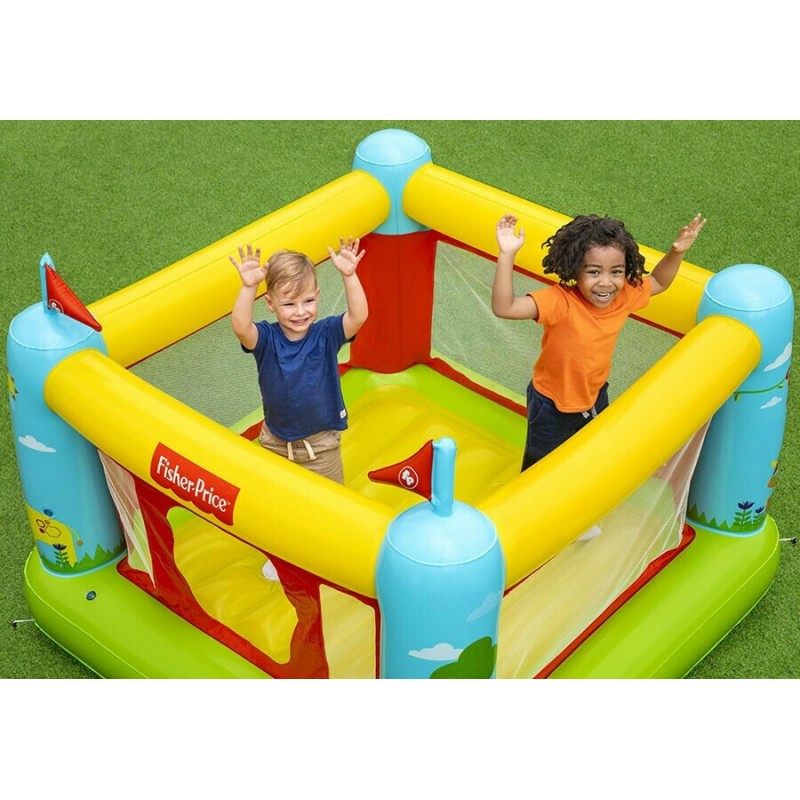 Φουσκωτό Bouncetastic Κάστρο με Τραμπολίνο για 3+ Ετών Fisher Price  175x173x135εκ