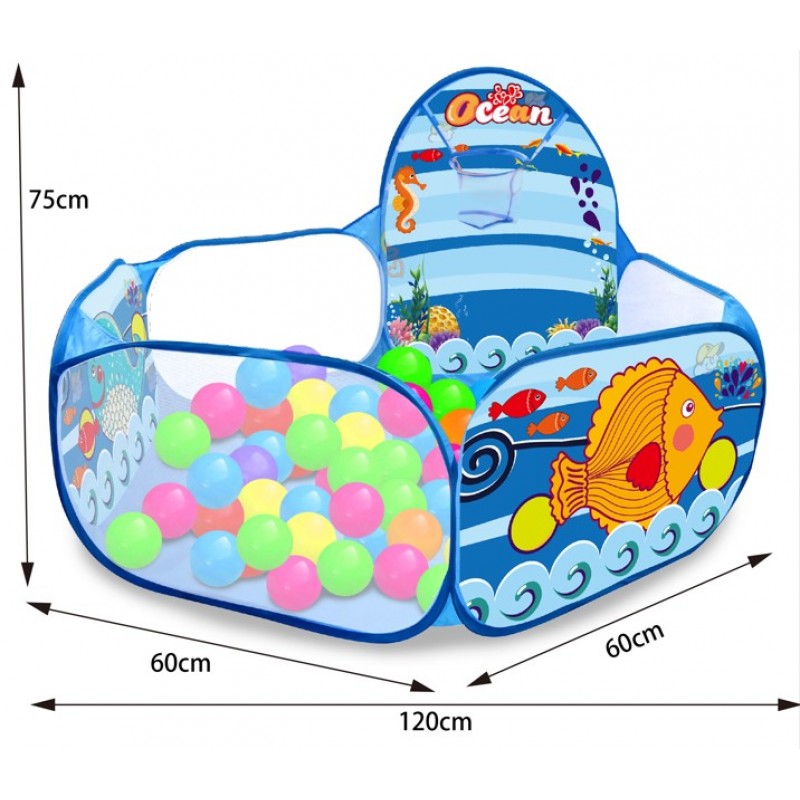 Μπαλοπισίνα Βυθός Με 50τμχ Μπάλες Lazarid