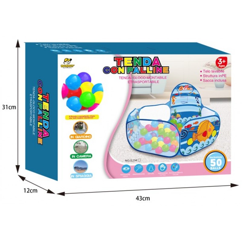 Μπαλοπισίνα Βυθός Με 50τμχ Μπάλες Lazarid