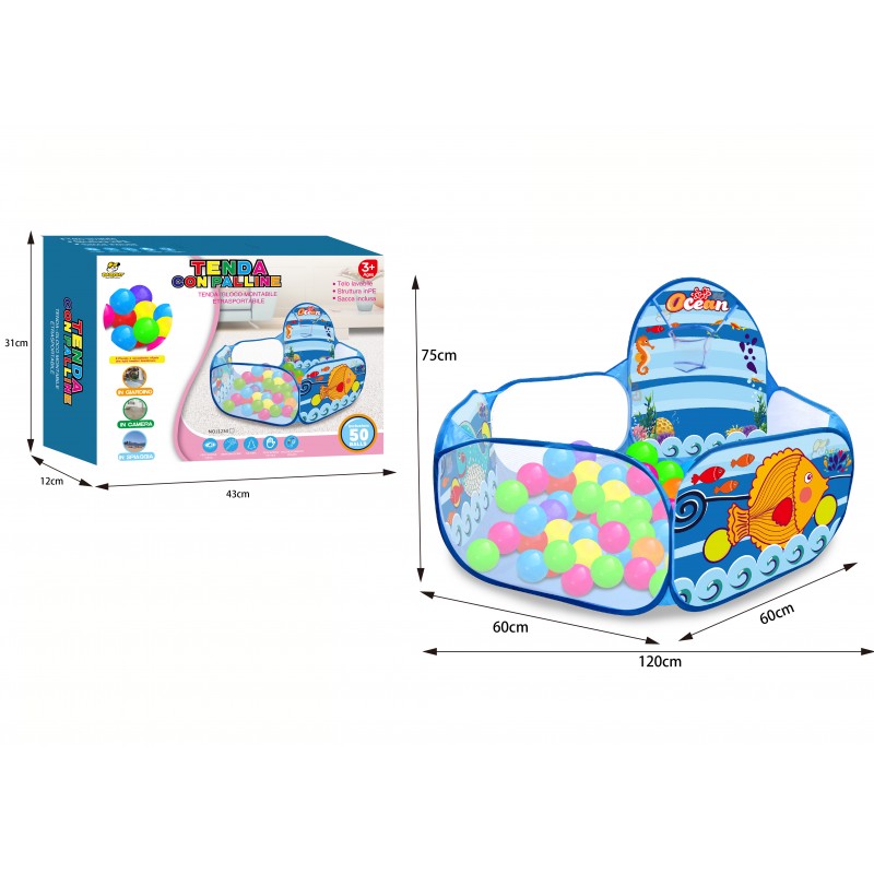 Μπαλοπισίνα Βυθός Με 50τμχ Μπάλες Lazarid