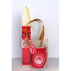 Σετ Τσάντα με Λαμπάδα και Κούπα  ΟΛΥΜΠΙΑΚΟΣ