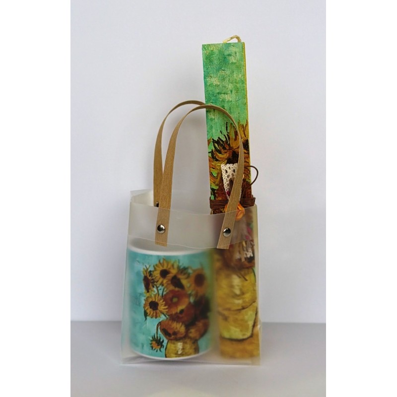 Σετ Τσάντα με Λαμπάδα και Κούπα Ηλιοτρόπιο