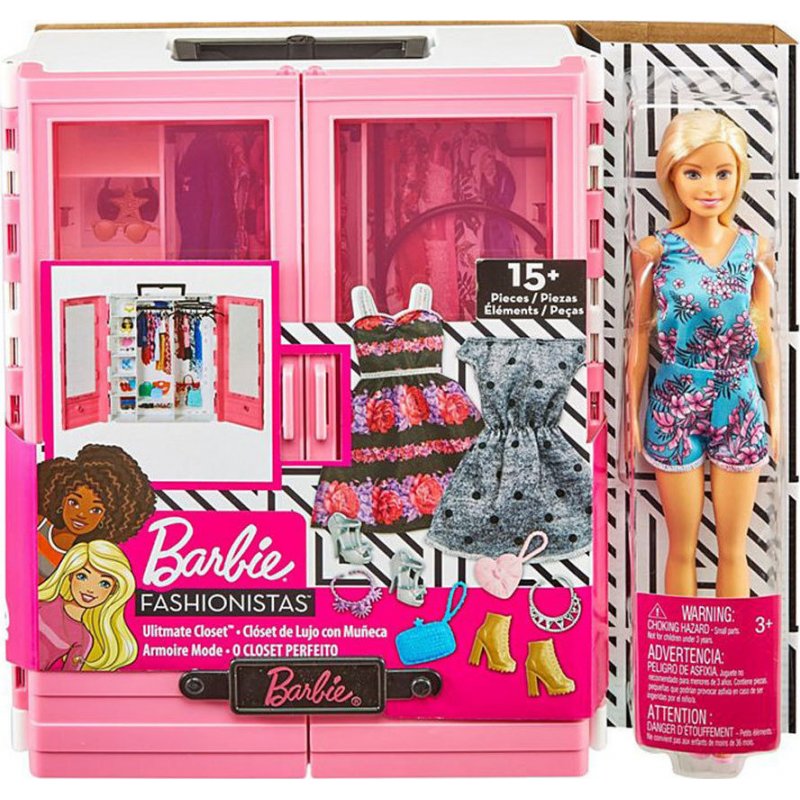 Barbie Νέα Ντουλάπα με Κούκλα Mattel