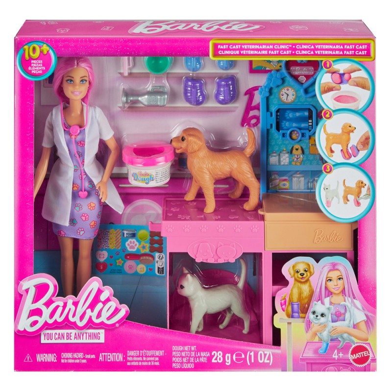 Barbie Ιατρείο Για Ζωάκια με Κούκλα για 4+ Ετών