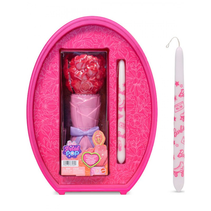 Παιχνιδολαμπάδα Κούκλα Barbie Petal Pop Κόκκινο Τριαντάφυλλο Mattel