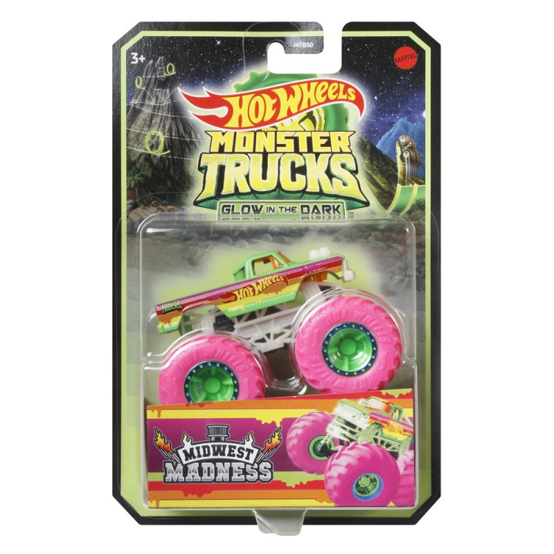 Οχήματα Hot Wheels Monster Trucks Glow In The Dark