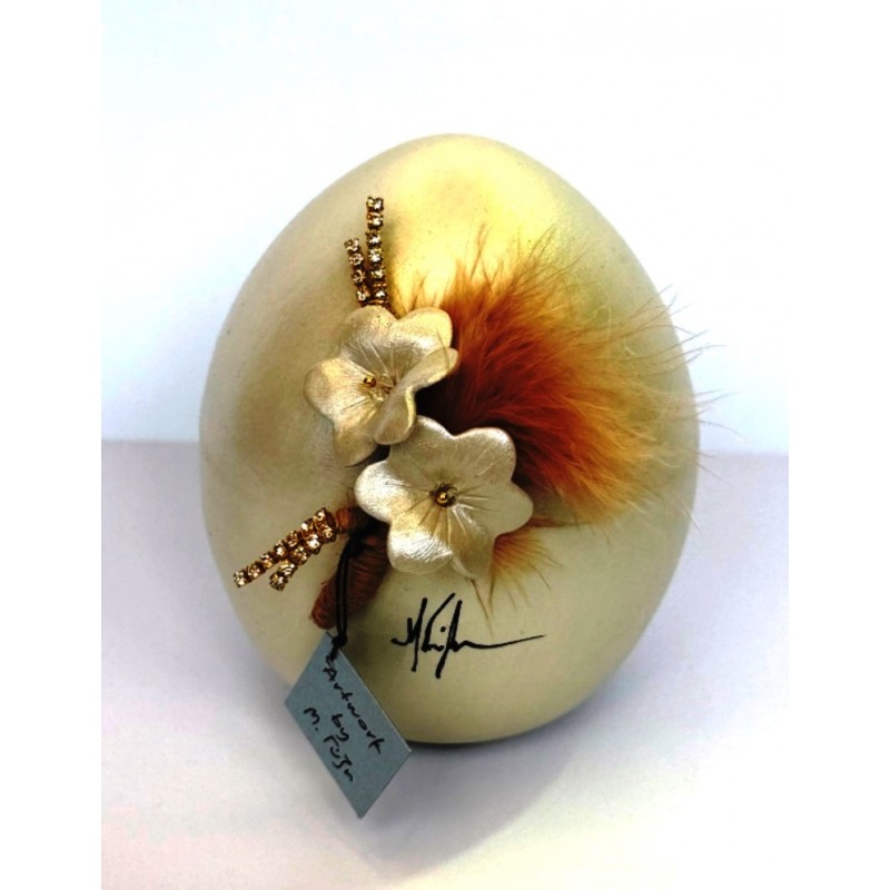 Διακοσμητικό Χειροποίητο Κεραμικό Αβγό Δ13x20εκ Ύψος