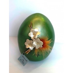 Διακοσμητικό Χειροποίητο Κεραμικό Αβγό Δ10x14εκ Ύψος