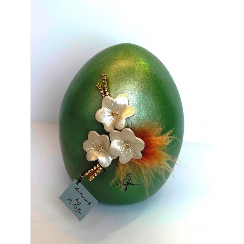 Διακοσμητικό Χειροποίητο Κεραμικό Αβγό Δ13x20εκ Ύψος