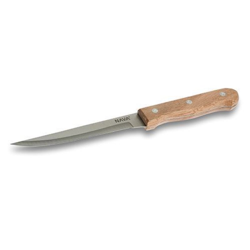 Aνοξείδωτο ατσάλινο μαχαίρι λαχανικών με ξύλινη λαβή 12,5εκ