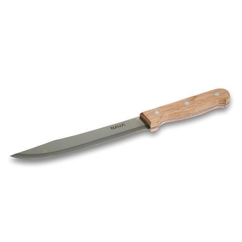 Aνοξείδωτο ατσάλινο μαχαίρι με ξύλινη λαβή 20εκ