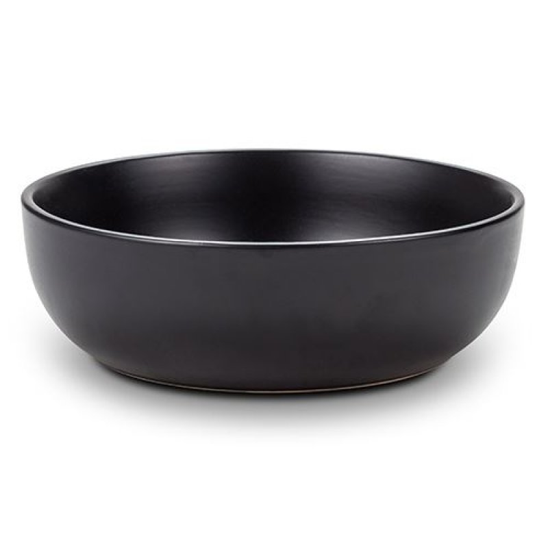 Πιάτο σούπας stoneware μαύρο 19cm